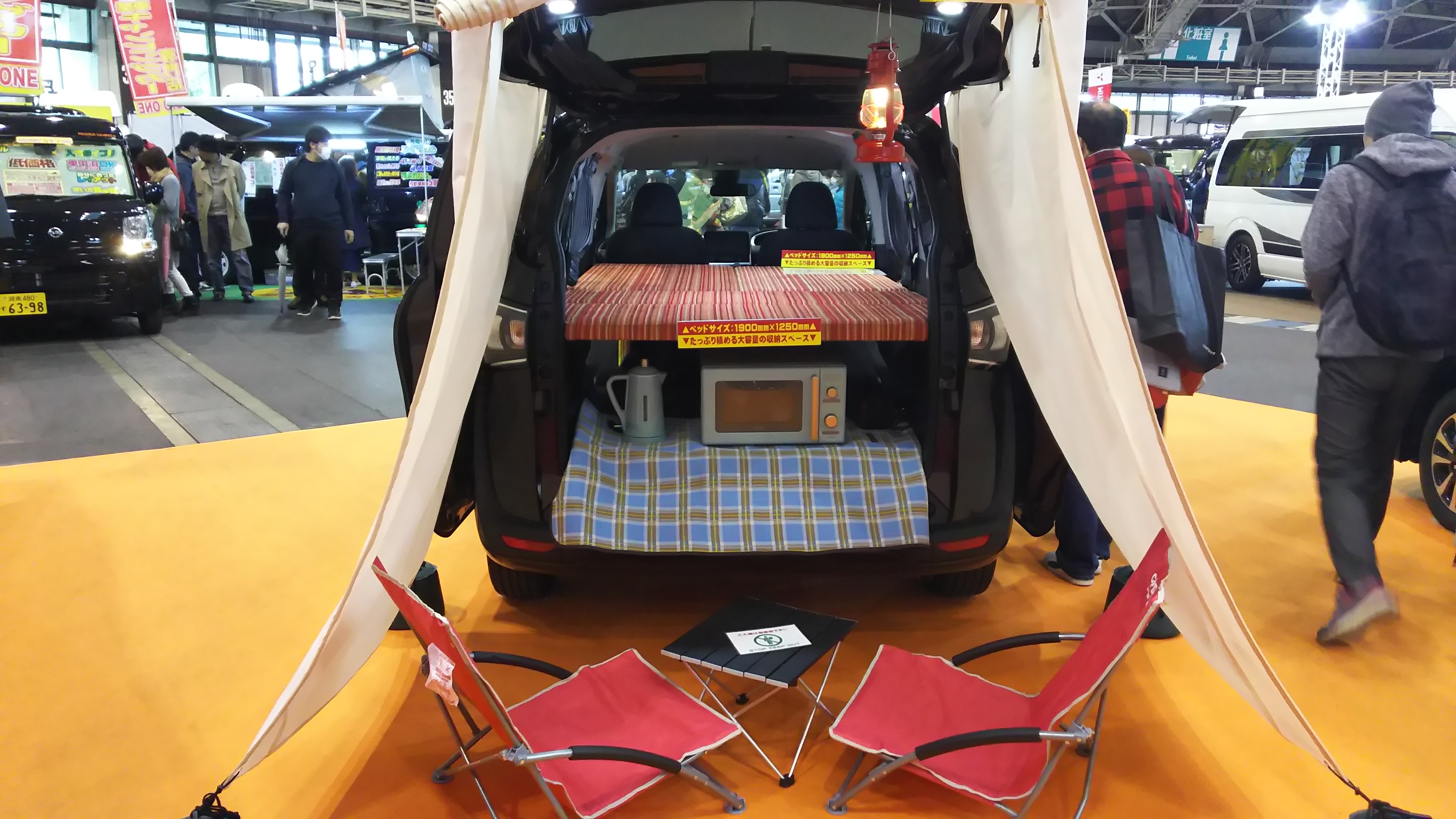 キャンパー 名古屋キャンピングカーフェア 19 Spring レポート2 普通乗用車 車中泊ステーション