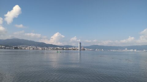琵琶湖「湖岸緑地　帰帆島-1」