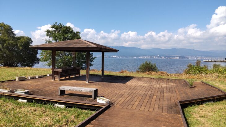 琵琶湖畔のデイキャンプ・休息にオススメの無料スポット「湖岸緑地　津田江-3」